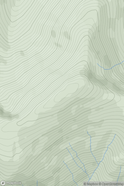 Thumbnail image for A' Chailleach [Loch Leven to Rannoch Station] showing contour plot for surrounding peak